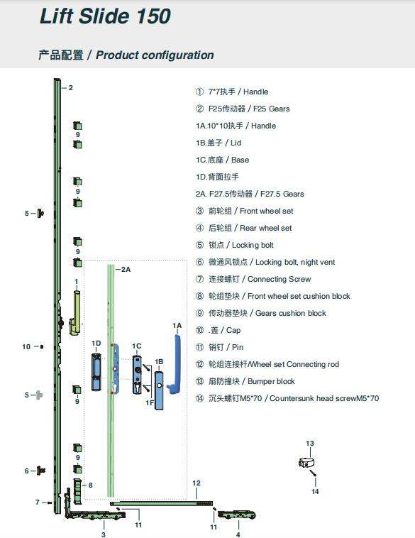 High Security Door And Window Hardware Heavy Duty Lift And Slide Door Hardware Accessories